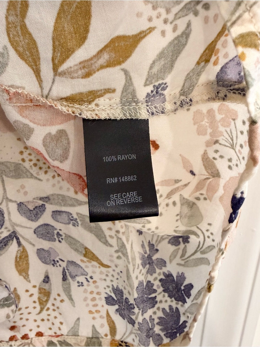 Torrid Floral Button Front Tie Blouse Size 0 (L) Boho Cottagecore - Picture 7 of 8